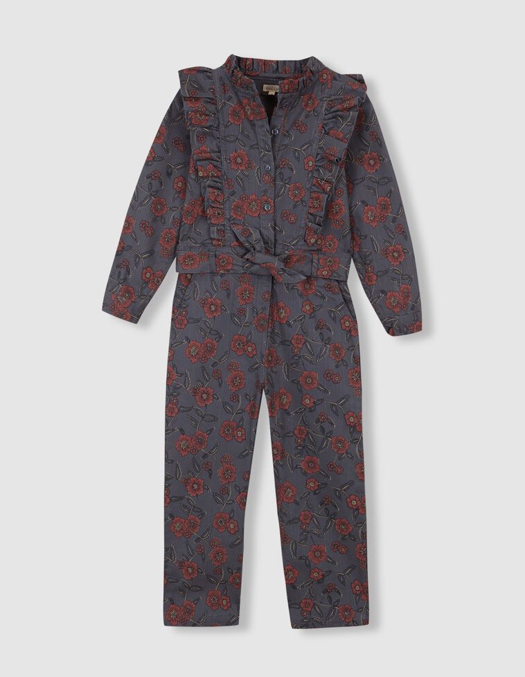 Mono con volantes estampado verde