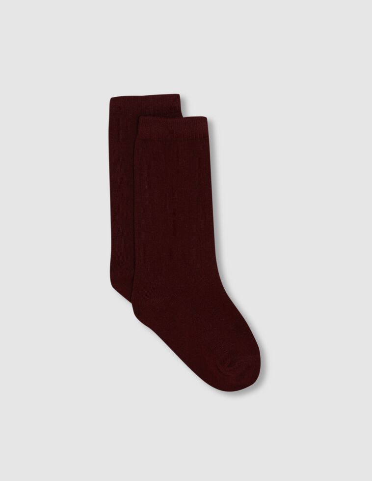 Calcetines liso granate