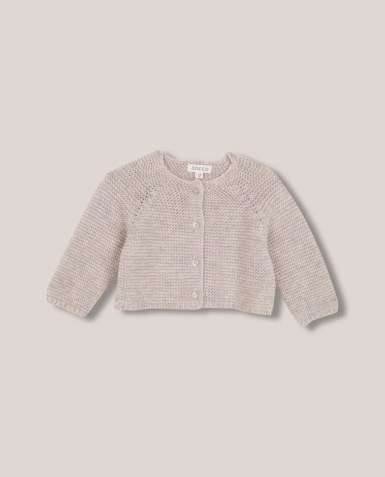 Chaqueta de punto bobo piedra reci&eacute;n nacido