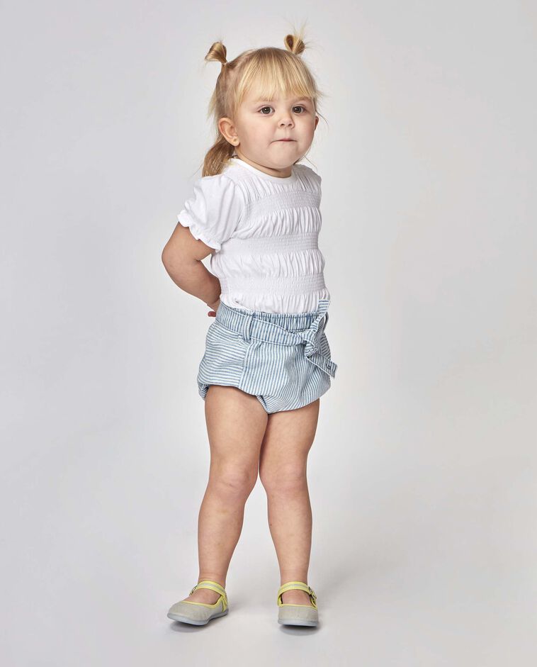 Bombacho de micro rayas denim
