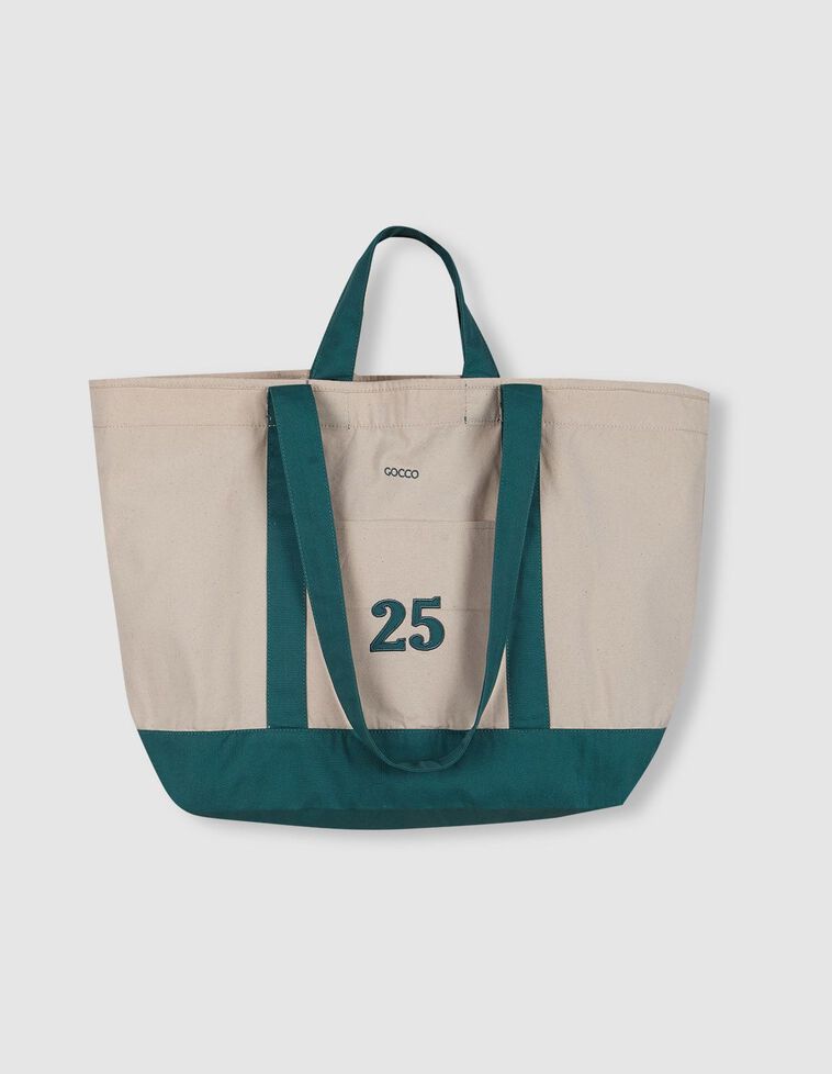 Bolsa bordado "25" especial aniversario bicolor