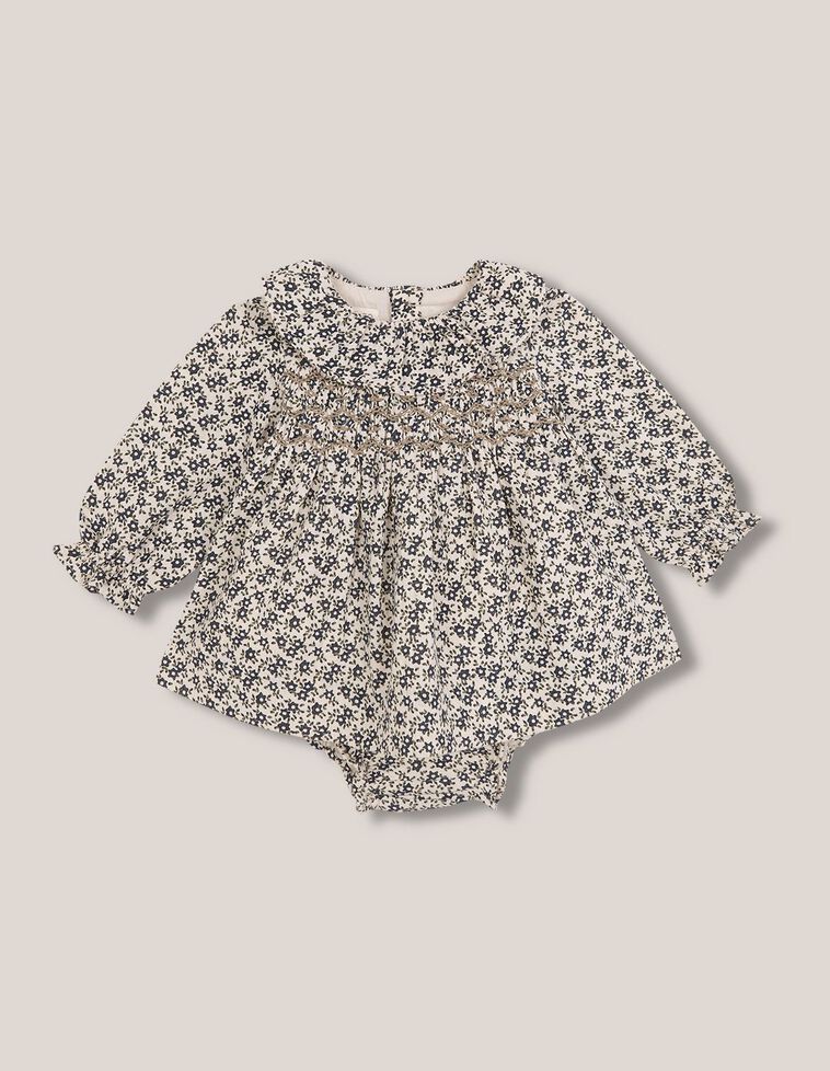 Vestido florecitas blanco