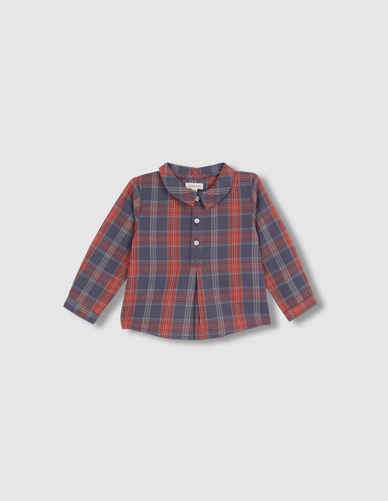 Camisa cuadro tartan azul claro