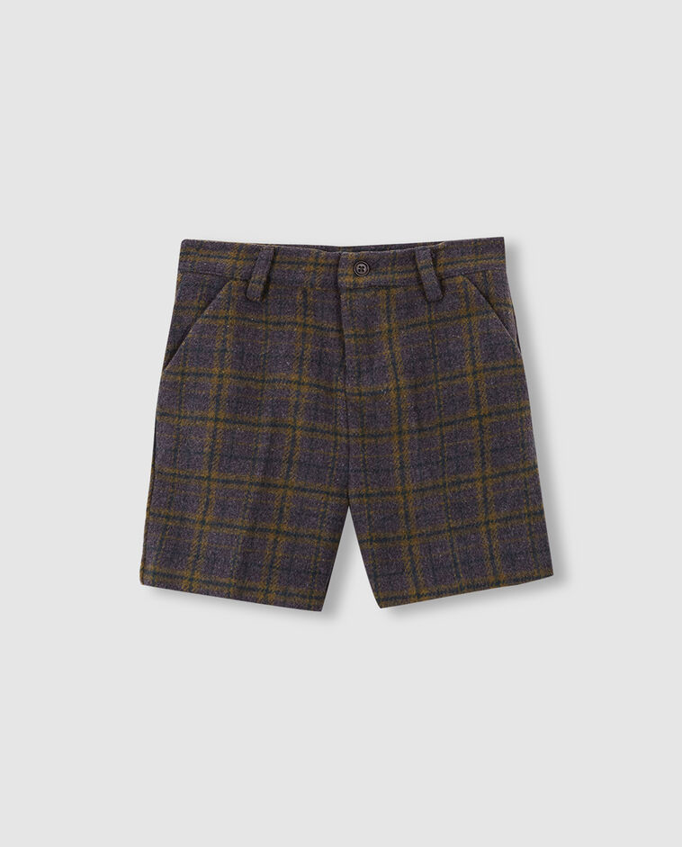 Pantalones de cuadros gris ni&ntilde;o