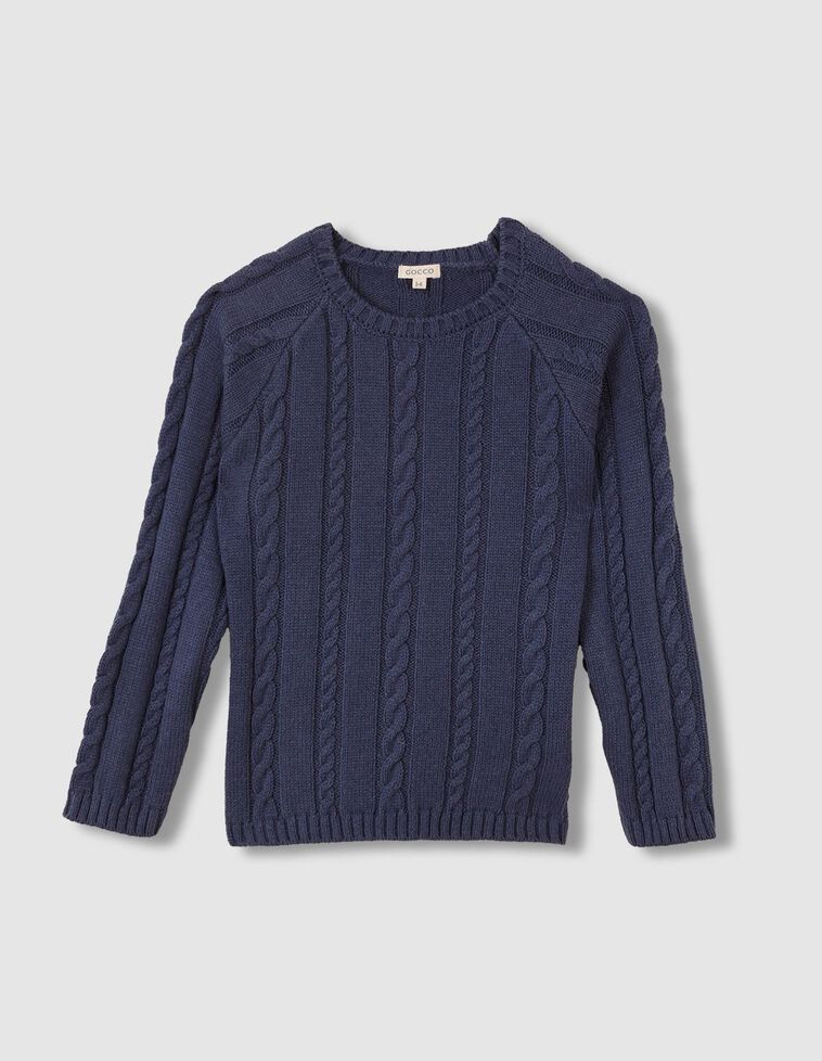 Jersey de ochos con lana azul