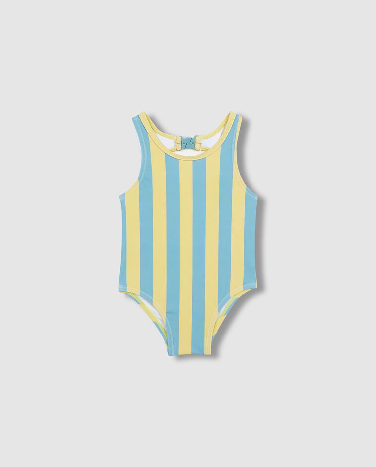 Ba&ntilde;ador de rayas azul
