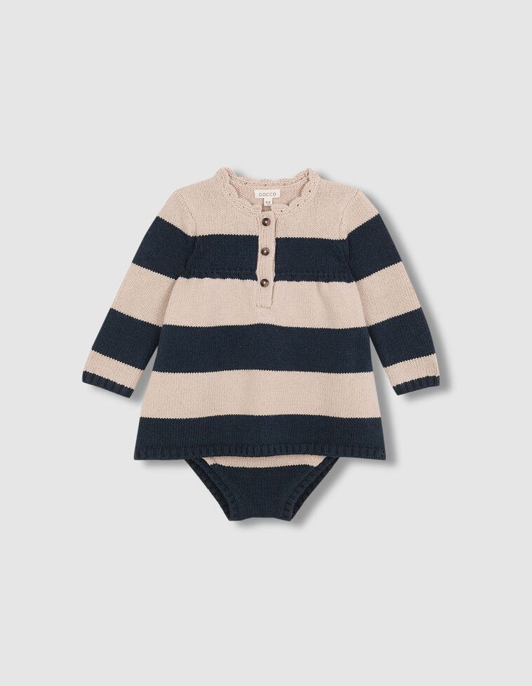 Vestido polo punto con lana verde