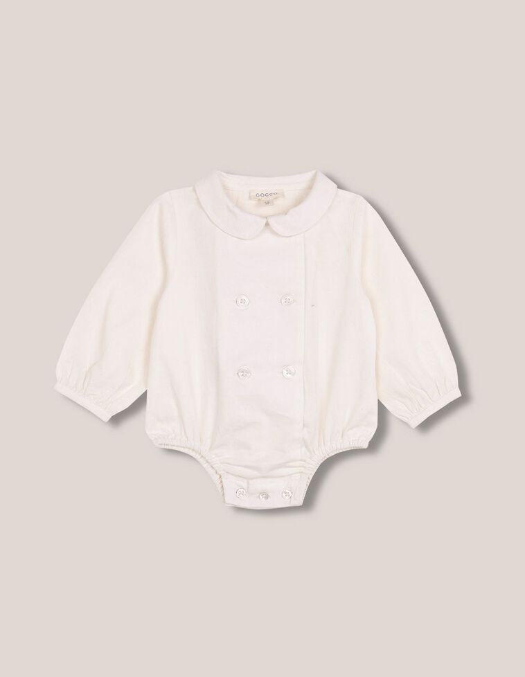 Camisa body cuello bebe blanco