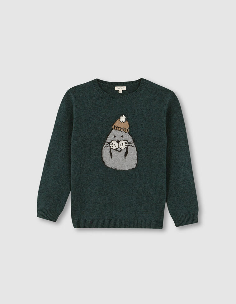 Jersey con dibujo foca verde