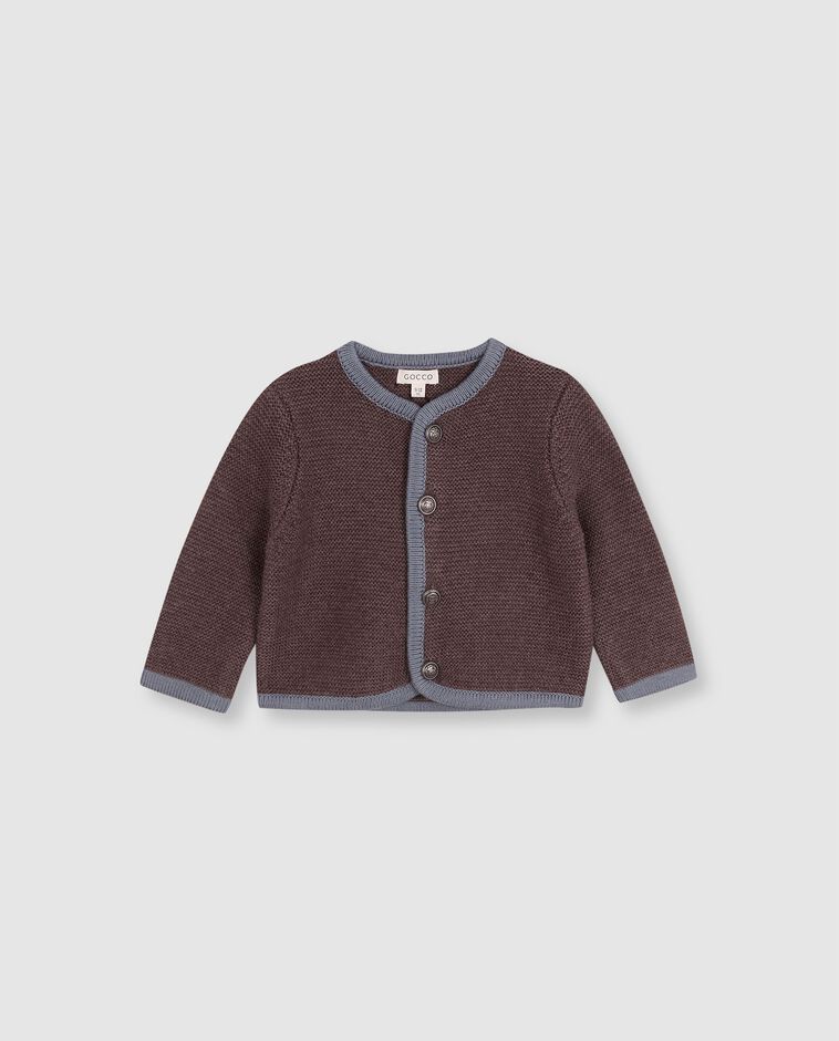 Chaqueta austriaca de punto gris beb&eacute;