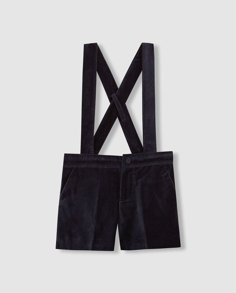 Pantal&oacute;n corto terciopelo azul ni&ntilde;o