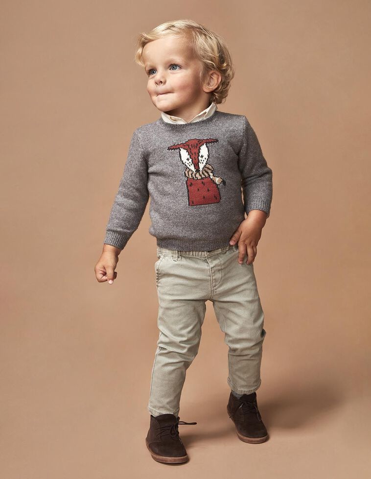 Pantal&oacute;n largo engomado gris