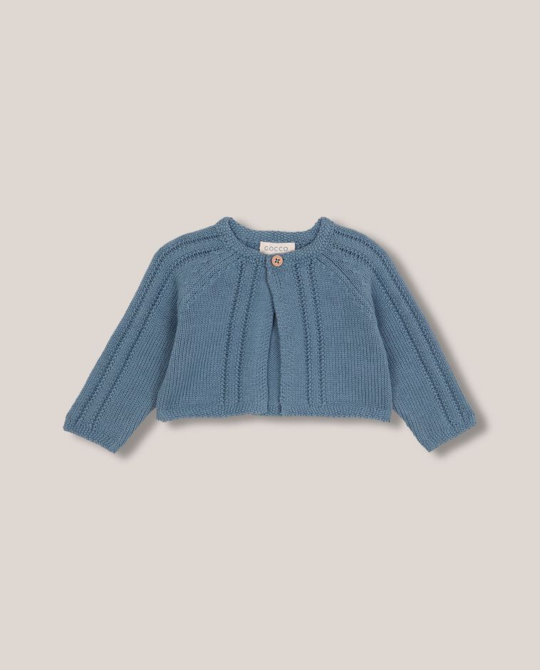 Chaqueta de punto azul