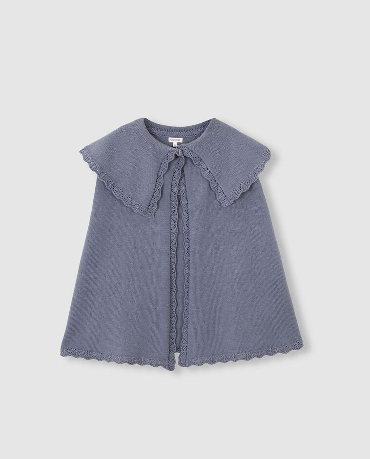 Capa de punto azul ni&ntilde;a