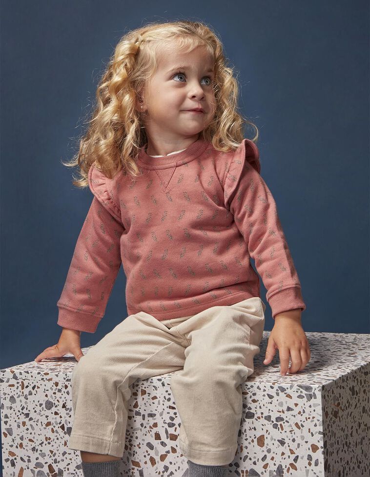 Sudadera estampada rosa