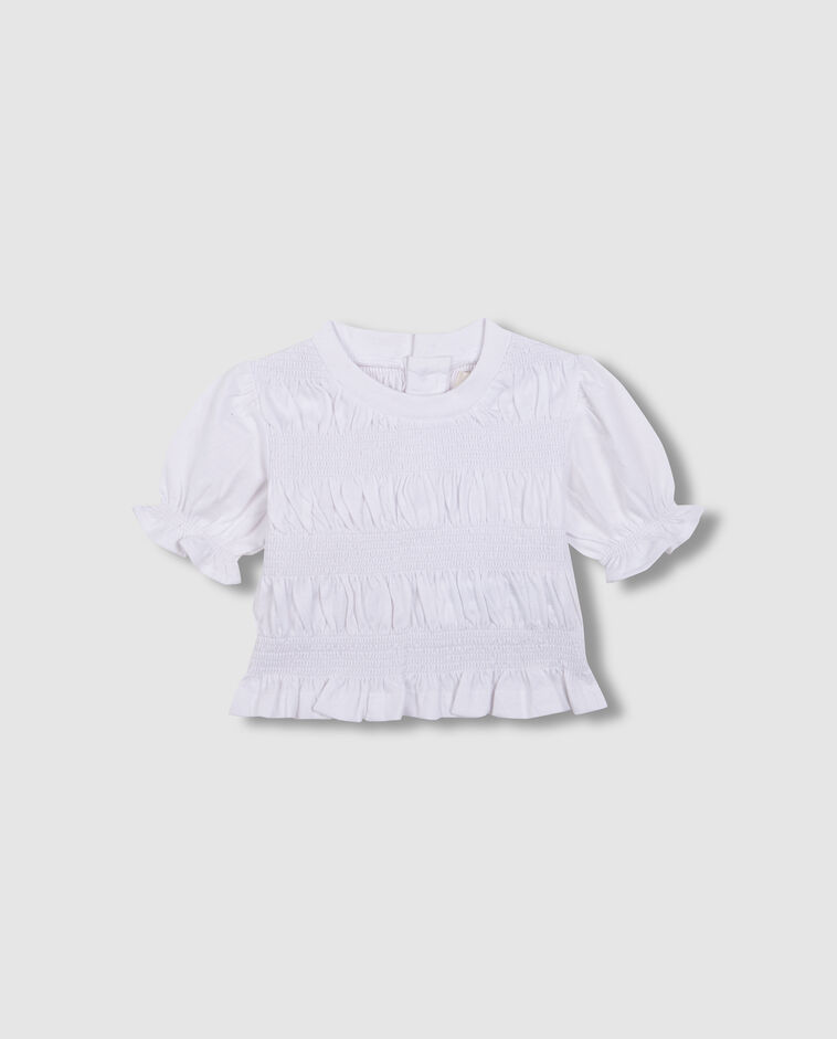 Camiseta engomada blanco